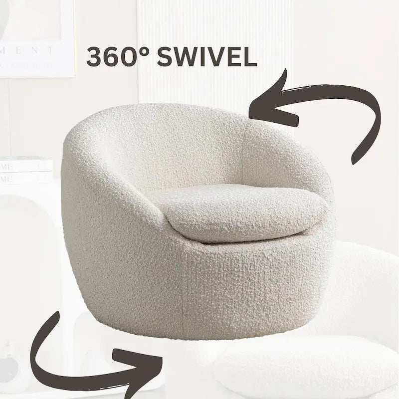 Fauteuil rembourré 31 Boucle avec base pivotante