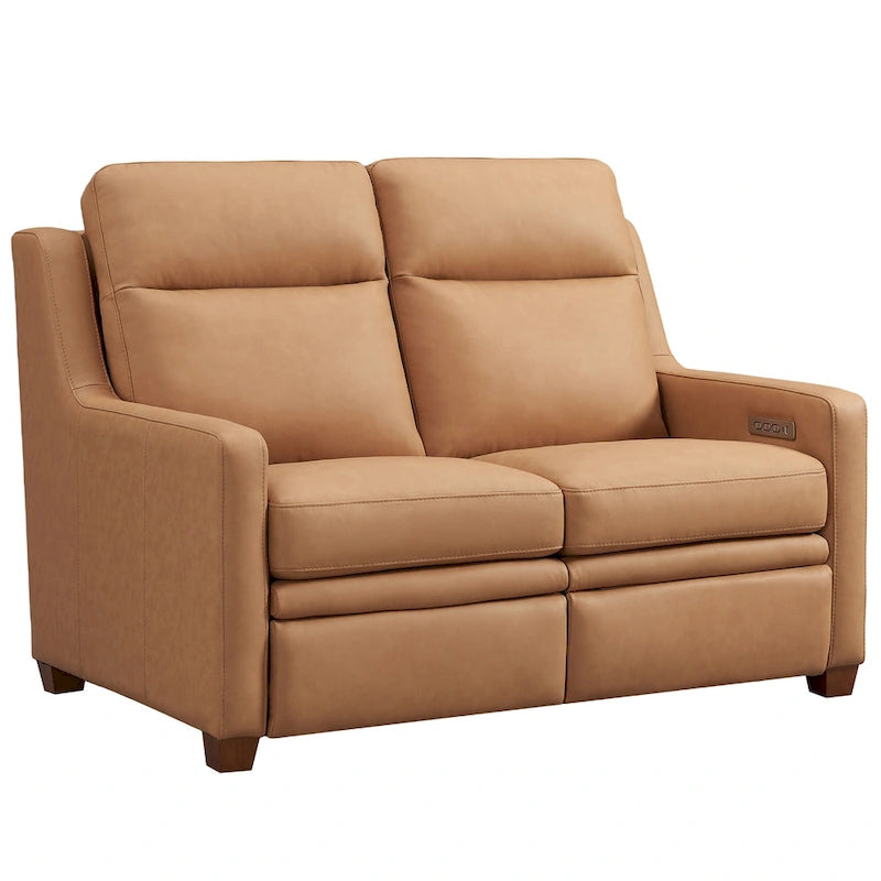 Canapé inclinable en cuir véritable 56, causeuse inclinable à triple moteur Zéro-mur avec ports USB et USB-C