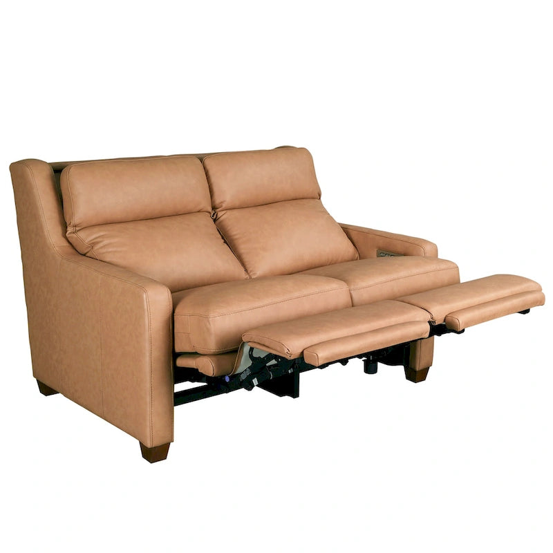 Canapé inclinable en cuir véritable 56, causeuse inclinable à triple moteur Zéro-mur avec ports USB et USB-C