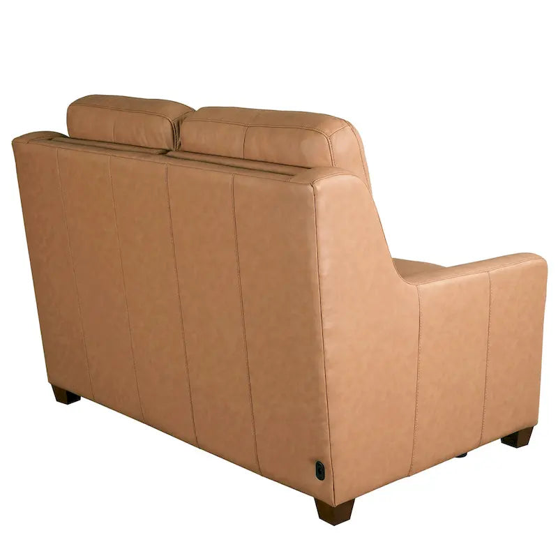 Canapé inclinable en cuir véritable 56, causeuse inclinable à triple moteur Zéro-mur avec ports USB et USB-C