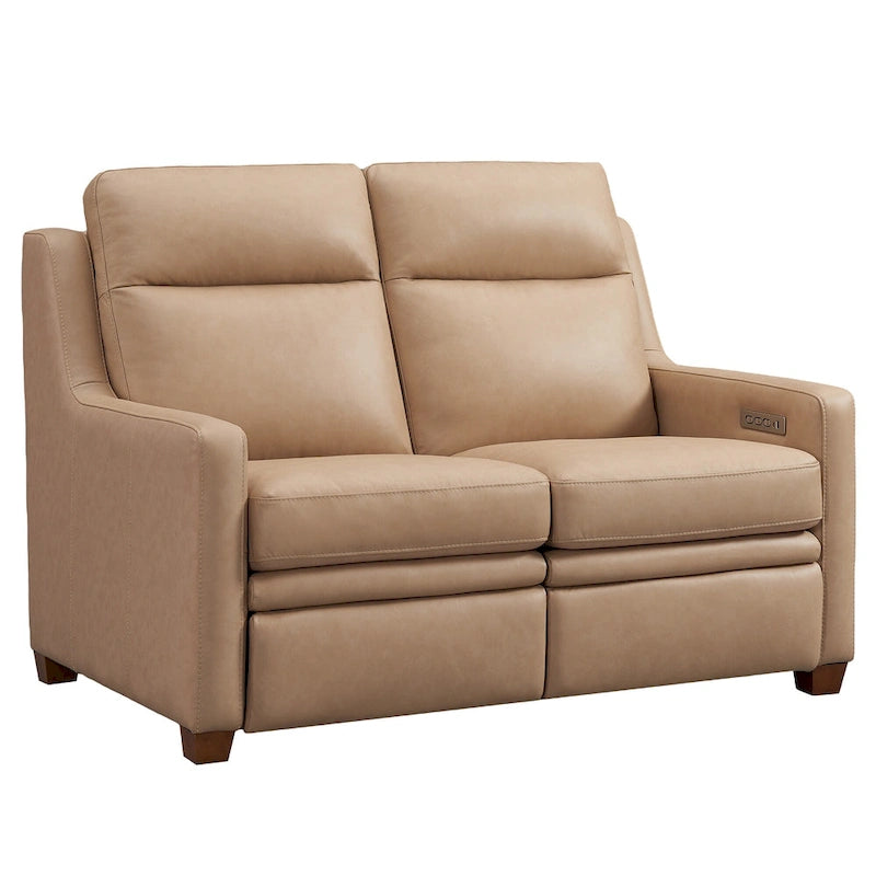 Canapé inclinable en cuir véritable 56, causeuse inclinable à triple moteur Zéro-mur avec ports USB et USB-C