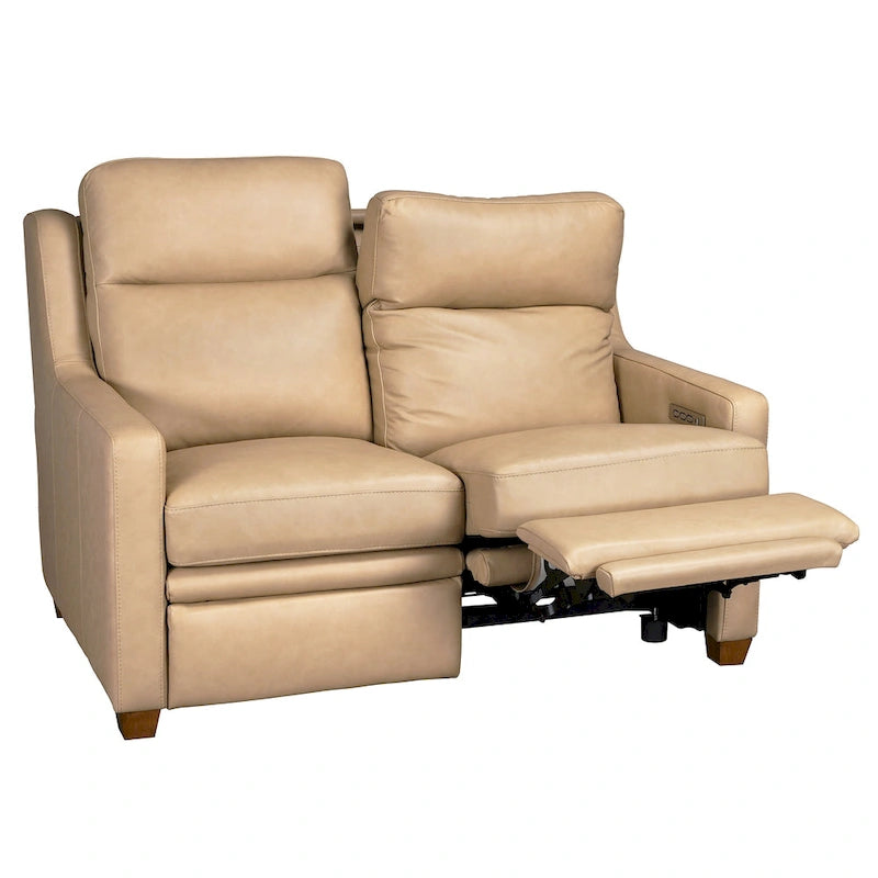 Canapé inclinable en cuir véritable 56, causeuse inclinable à triple moteur Zéro-mur avec ports USB et USB-C
