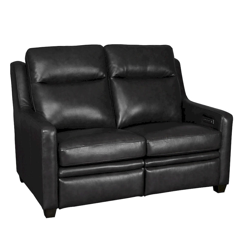 Canapé inclinable en cuir véritable 56, causeuse inclinable à triple moteur Zéro-mur avec ports USB et USB-C