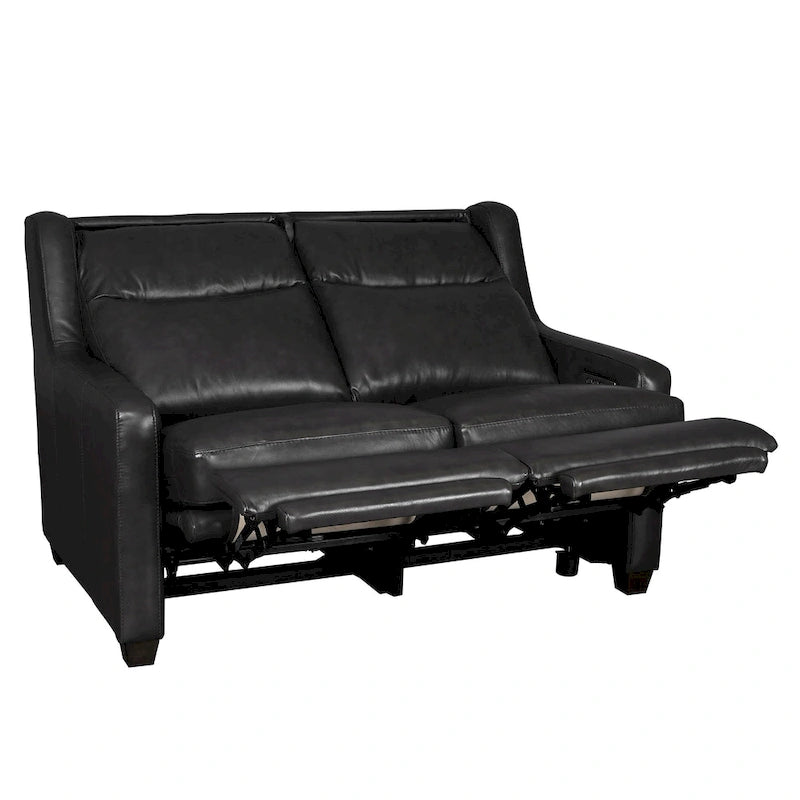 Canapé inclinable en cuir véritable 56, causeuse inclinable à triple moteur Zéro-mur avec ports USB et USB-C