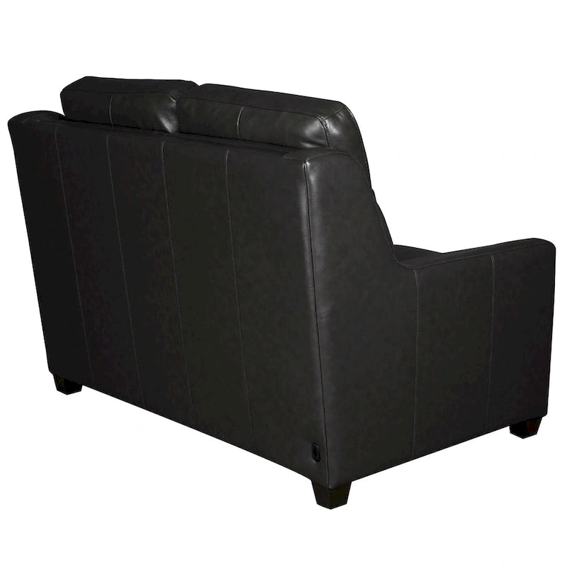 Canapé inclinable en cuir véritable 56, causeuse inclinable à triple moteur Zéro-mur avec ports USB et USB-C