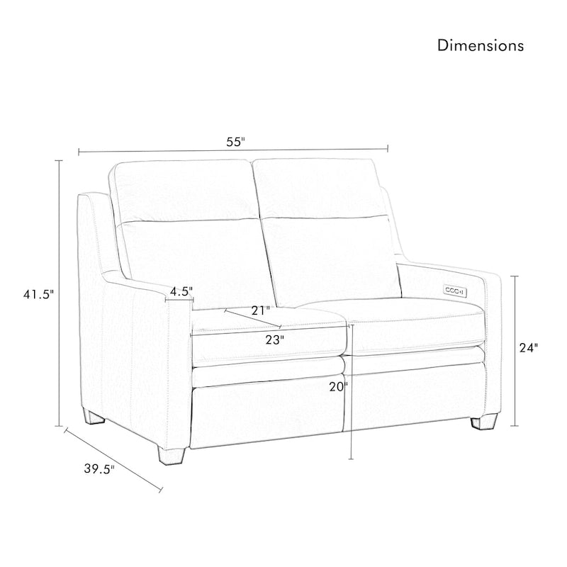 Canapé inclinable en cuir véritable 56, causeuse inclinable à triple moteur Zéro-mur avec ports USB et USB-C