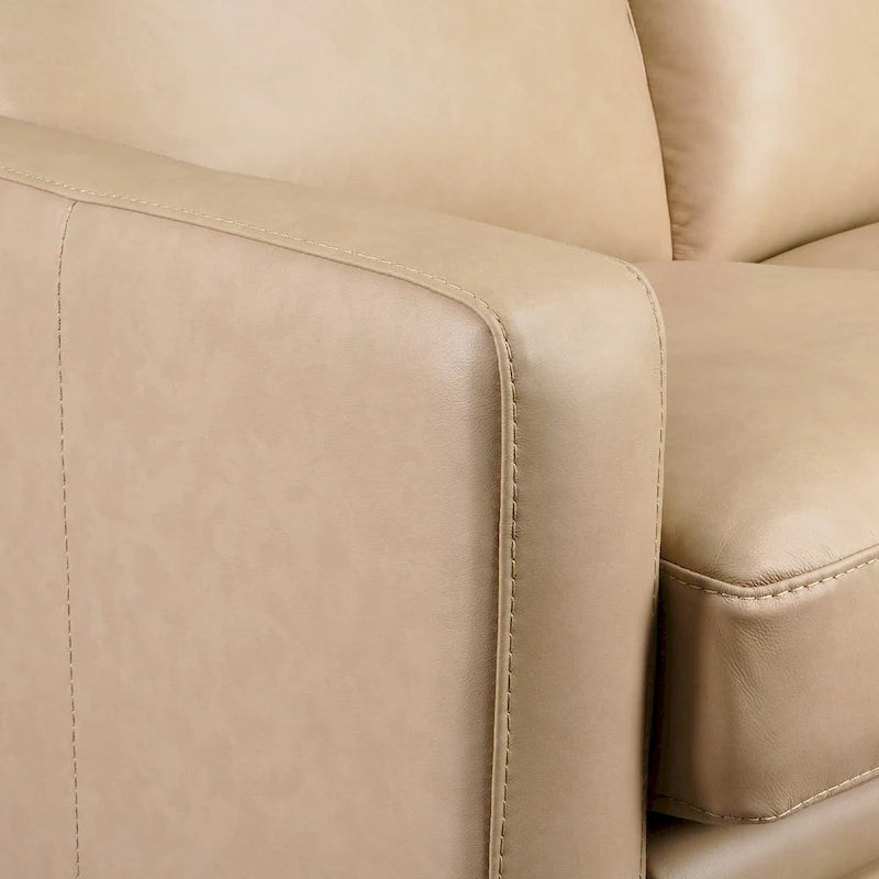 Canapé inclinable en cuir véritable 56, causeuse inclinable à triple moteur Zéro-mur avec ports USB et USB-C