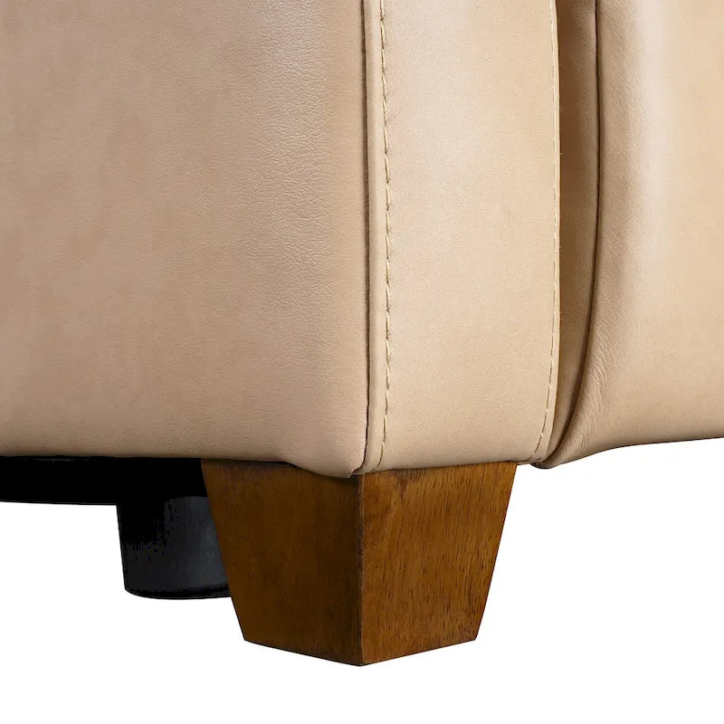Canapé inclinable en cuir véritable 56, causeuse inclinable à triple moteur Zéro-mur avec ports USB et USB-C