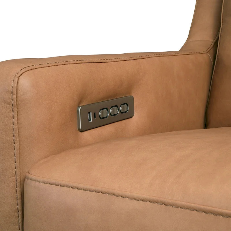 Canapé inclinable en cuir véritable 56, causeuse inclinable à triple moteur Zéro-mur avec ports USB et USB-C