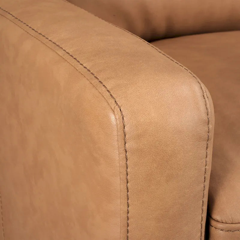 Canapé inclinable en cuir véritable 56, causeuse inclinable à triple moteur Zéro-mur avec ports USB et USB-C