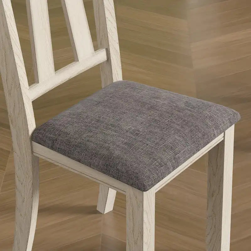 Ensemble table et chaises de salle à manger (avec banc) — Table à manger rectangulaire extensible en bois massif et chaises de salle à manger en bois massif