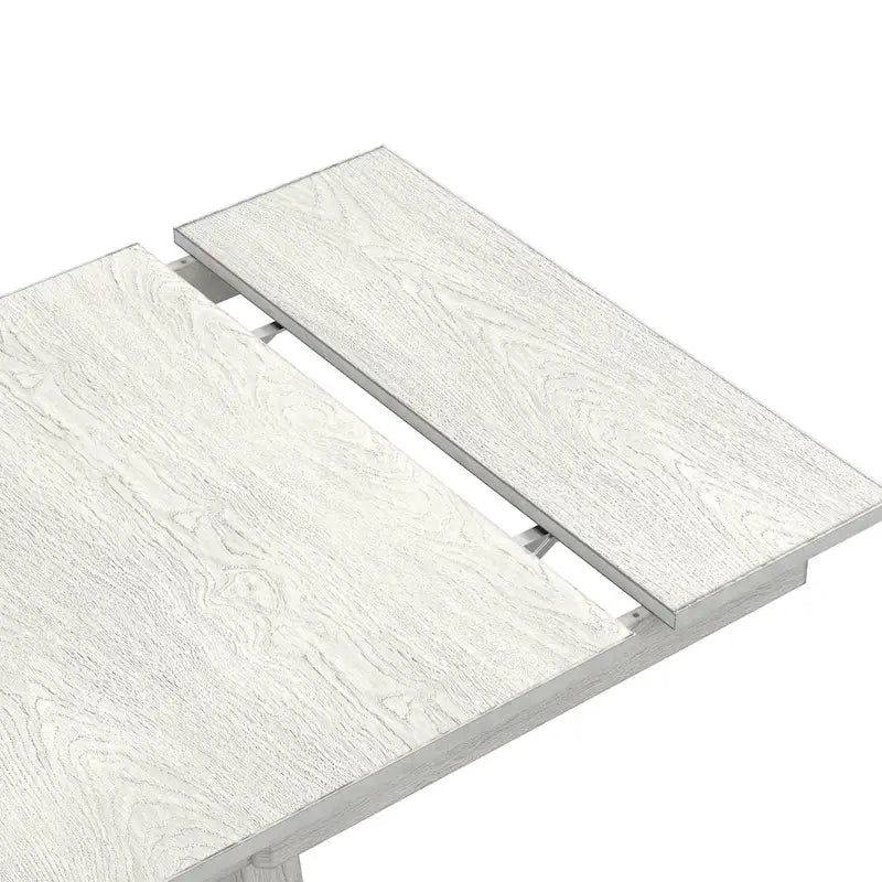 Ensemble table et chaises de salle à manger (avec banc) — Table à manger rectangulaire extensible en bois massif et chaises de salle à manger en bois massif