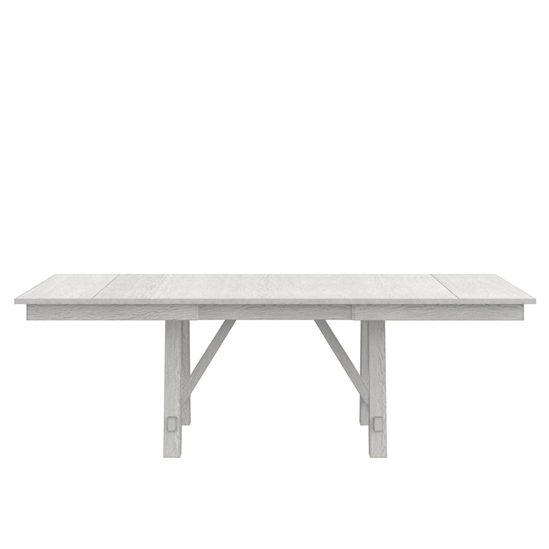 Ensemble table et chaises de salle à manger (avec banc) — Table à manger rectangulaire extensible en bois massif et chaises de salle à manger en bois massif