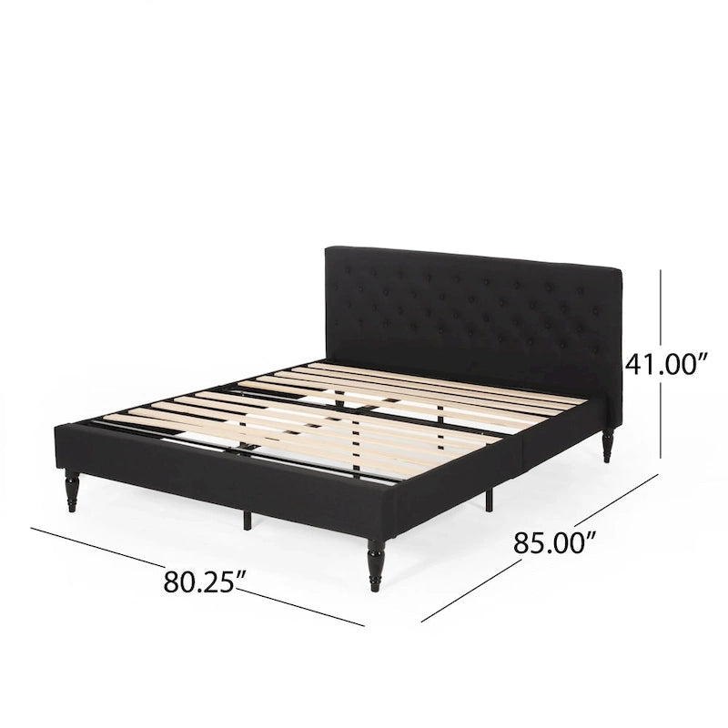 Plateforme de lit King rembourrée