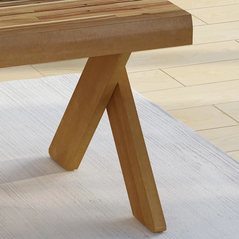 Table basse en bois d'acacia style ferme