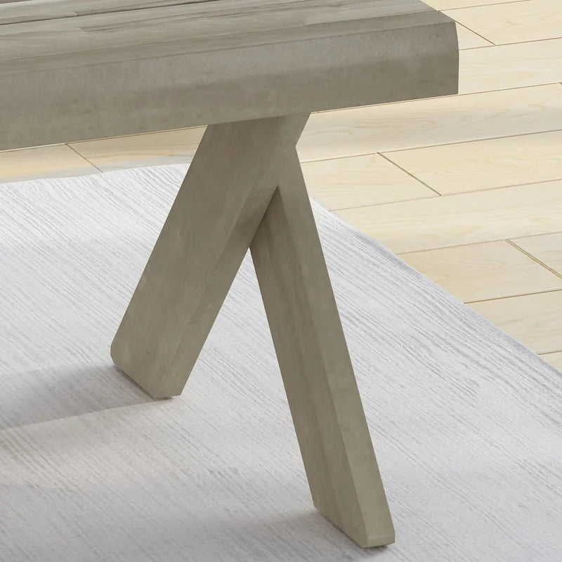 Table basse en bois d'acacia style ferme