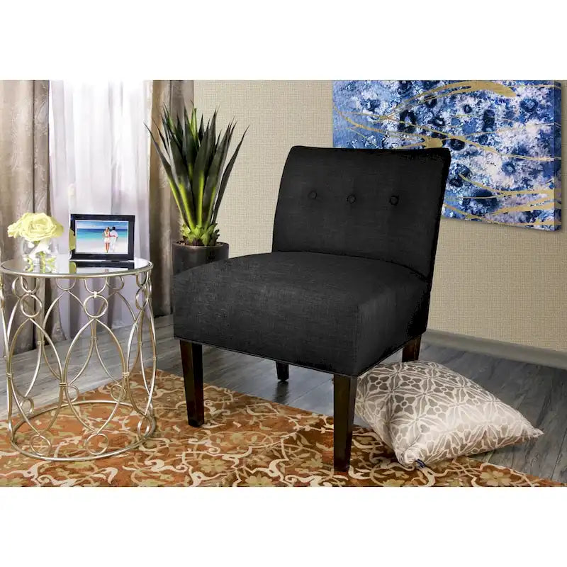 Fauteuil capitonné – Brownstone (vendu tel quel)