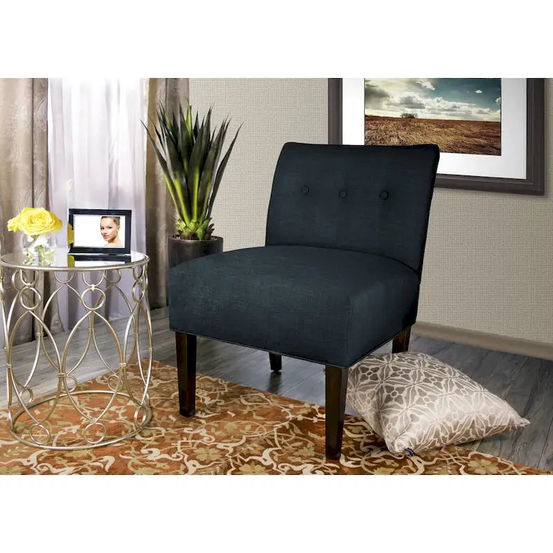 Fauteuil capitonné – Brownstone (vendu tel quel)