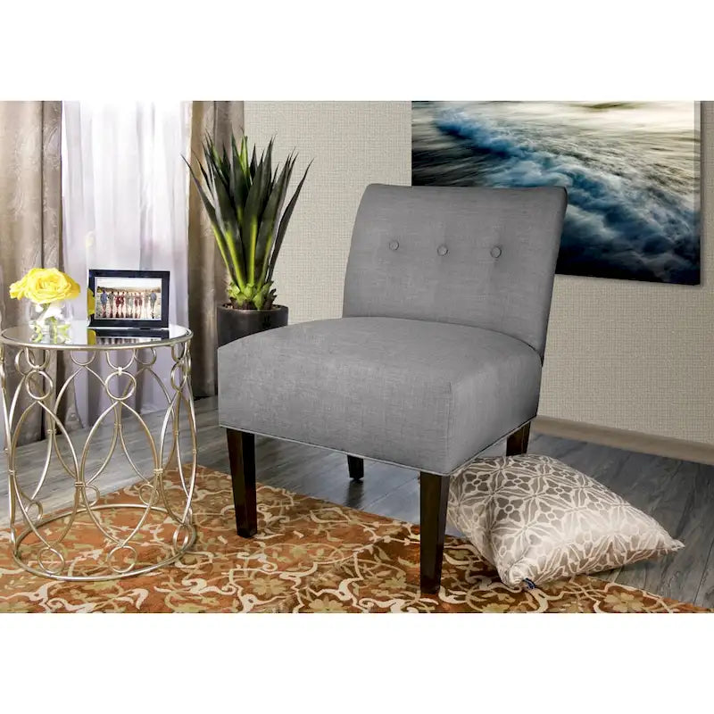 Fauteuil capitonné – Brownstone (vendu tel quel)