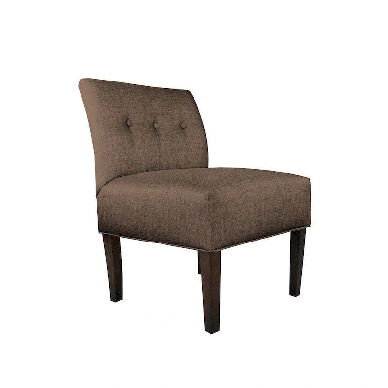 Fauteuil capitonné – Brownstone (vendu tel quel)
