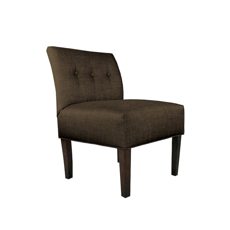 Fauteuil capitonné – Brownstone (vendu tel quel)