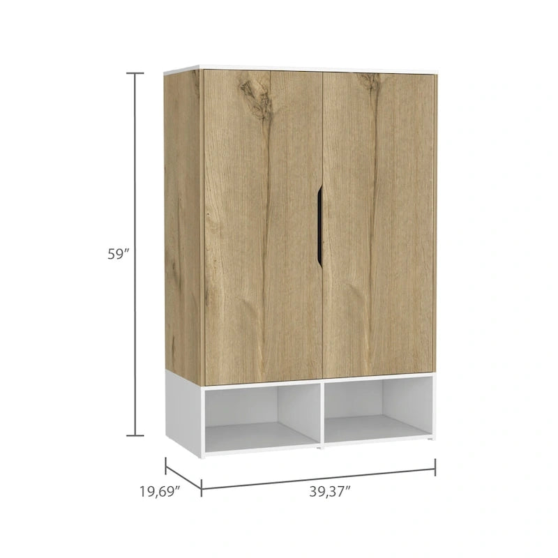 Armoire à deux portes (avec tringle)