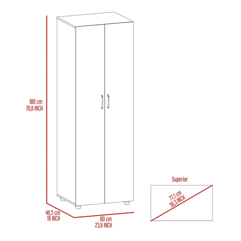Armoire à deux portes (avec tringle)