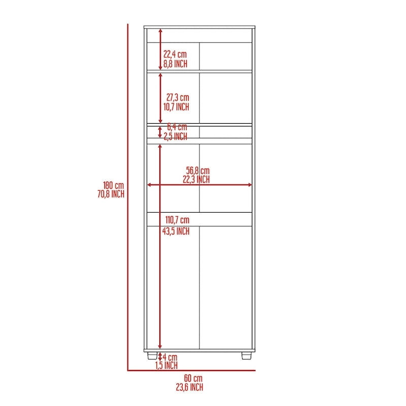 Armoire à deux portes (avec tringle)
