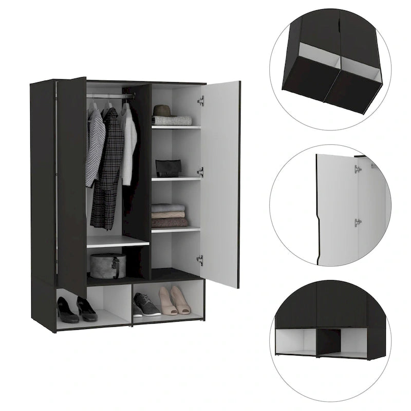 Armoire à deux portes (avec tringle)