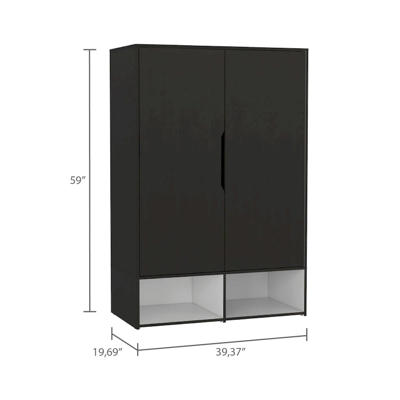 Armoire à deux portes (avec tringle)