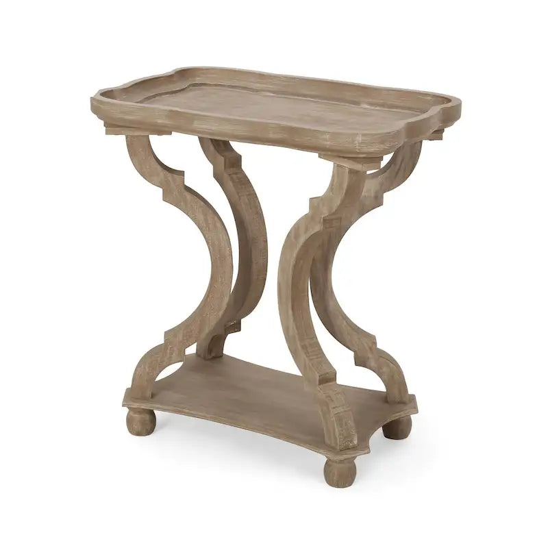 Table d'appoint rectangulaire de style campagne française