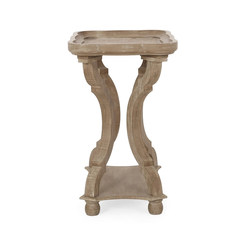 Table d'appoint rectangulaire de style campagne française
