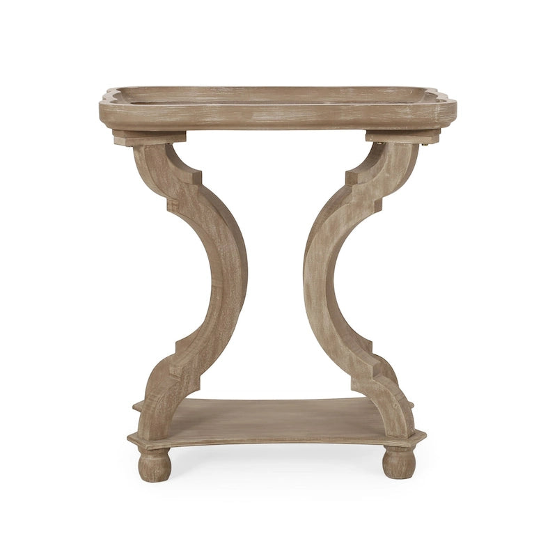 Table d'appoint rectangulaire de style campagne française