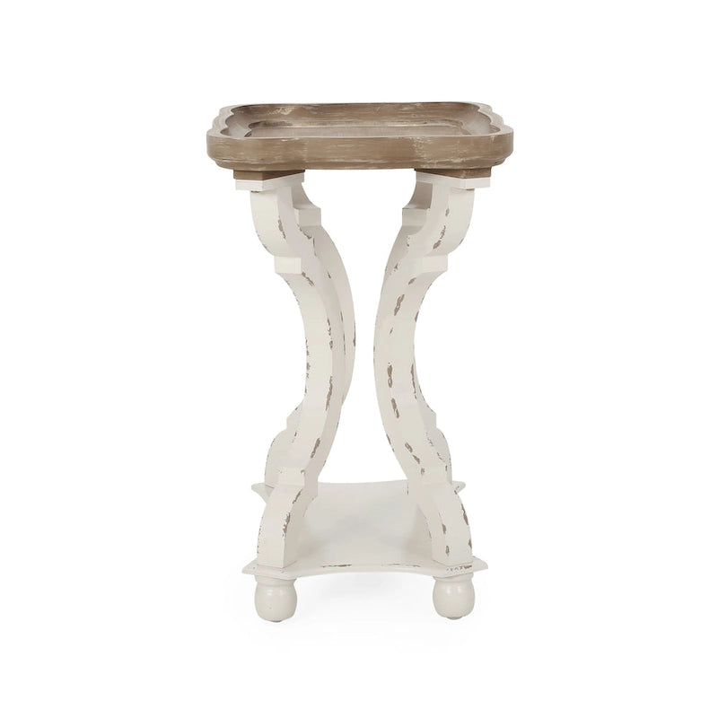 Table d'appoint rectangulaire de style campagne française
