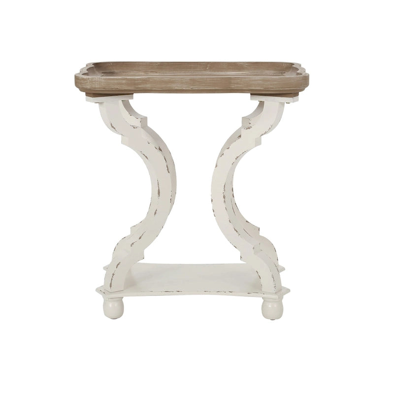 Table d'appoint rectangulaire de style campagne française
