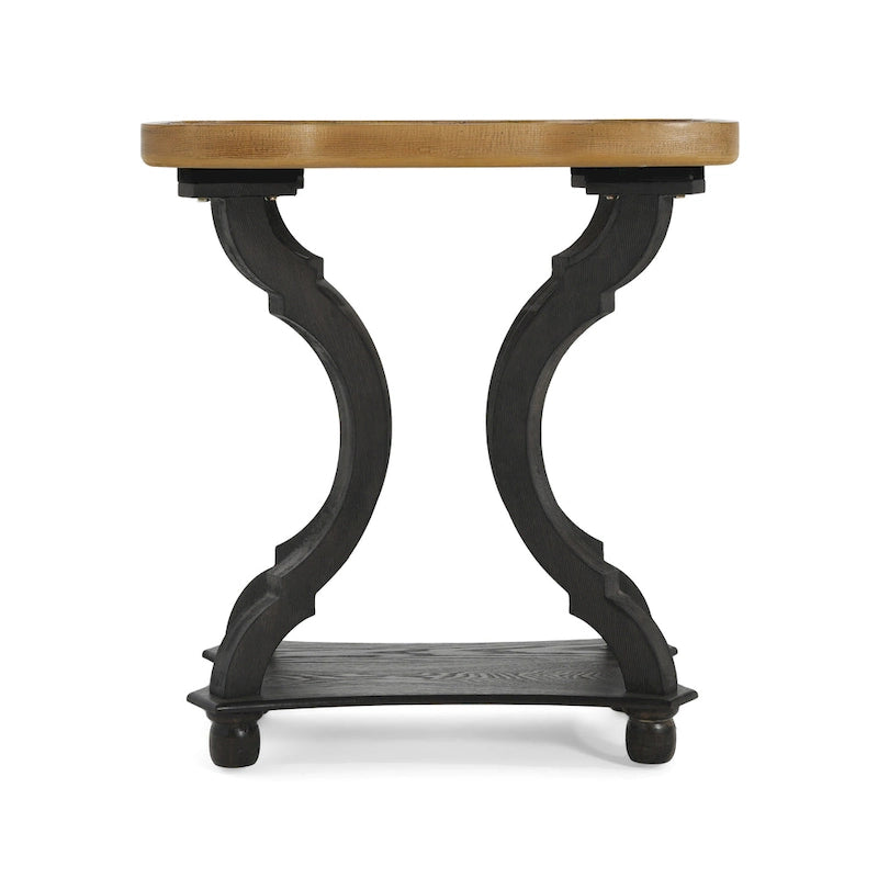Table d'appoint rectangulaire de style campagne française