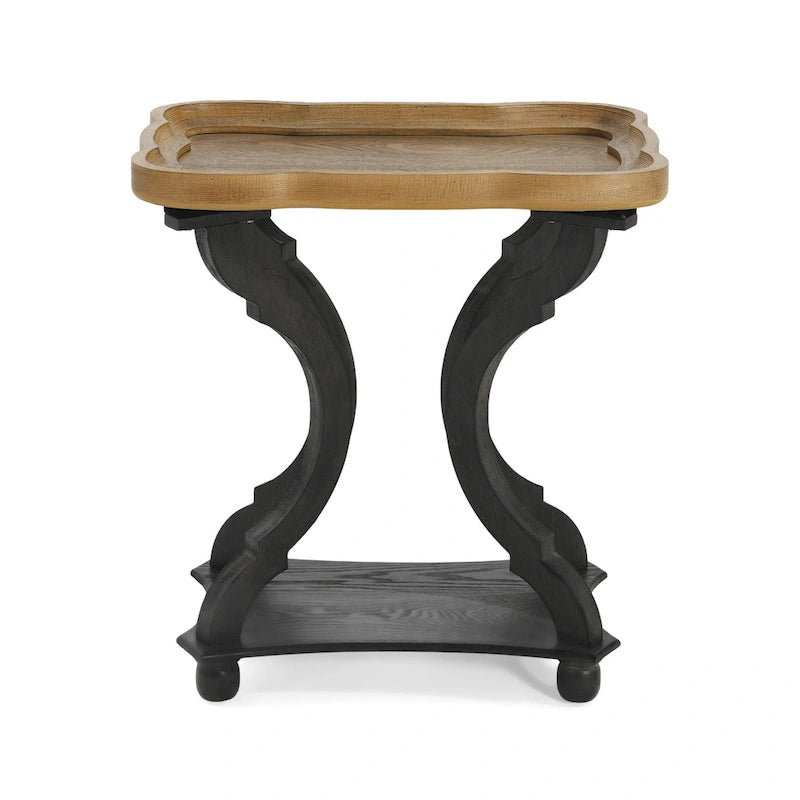 Table d'appoint rectangulaire de style campagne française
