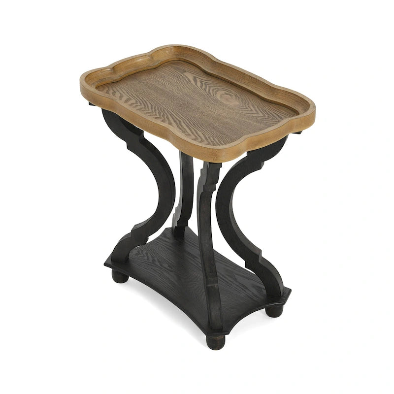 Table d'appoint rectangulaire de style campagne française