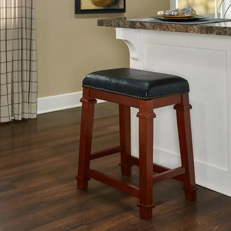 Tabouret de bar sans dossier en similicuir de 24,98 pouces
