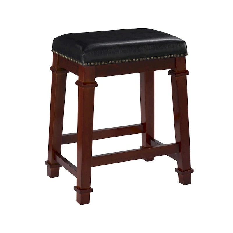 Tabouret de bar sans dossier en similicuir de 24,98 pouces