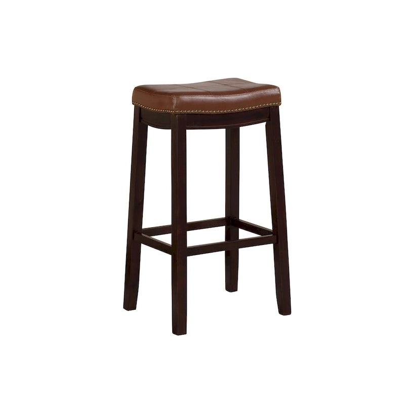 Tabourets de bar couleur espresso et cognac
