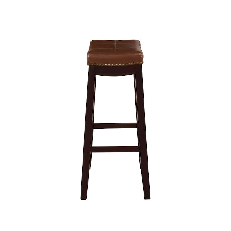 Tabourets de bar couleur espresso et cognac