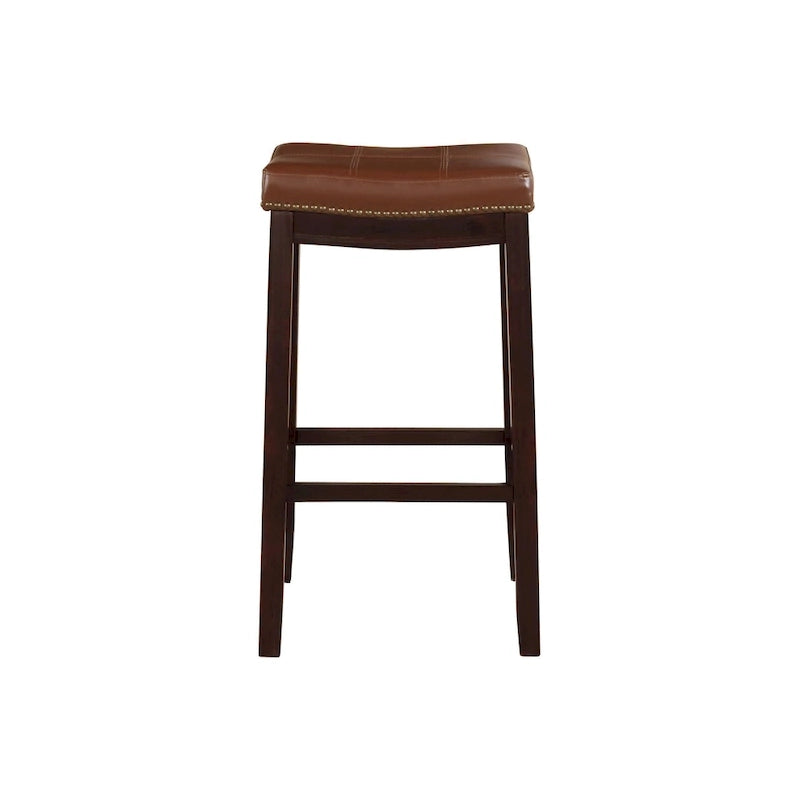 Tabourets de bar couleur espresso et cognac