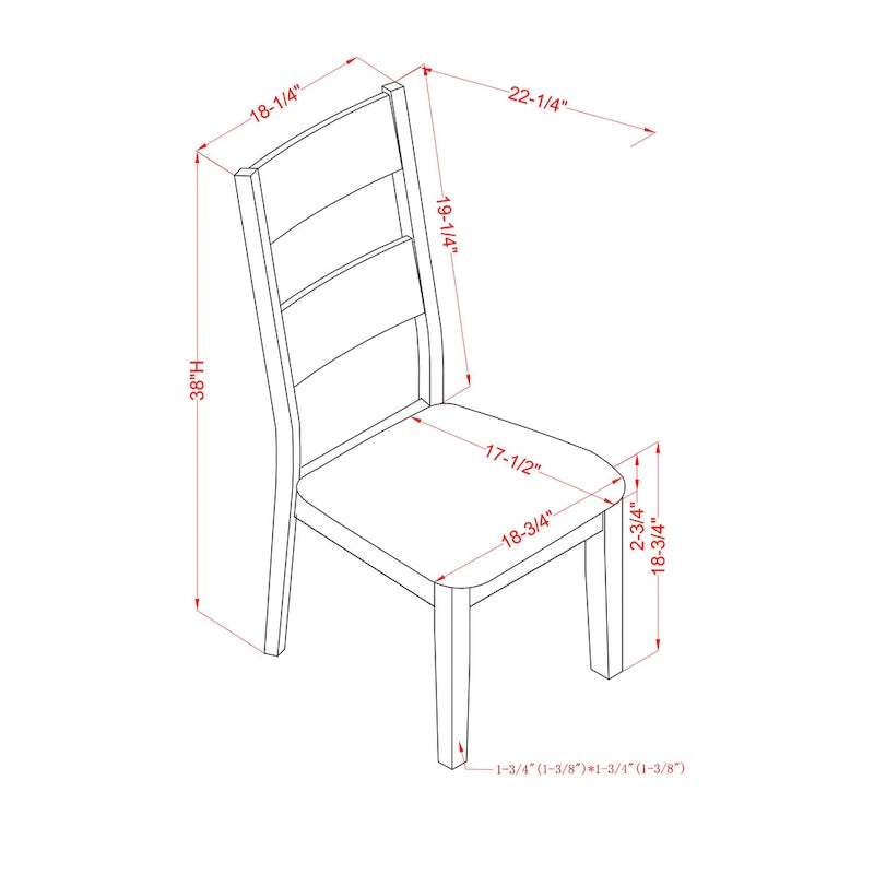 Chaises de salle à manger blanches style ferme (lot de 2)