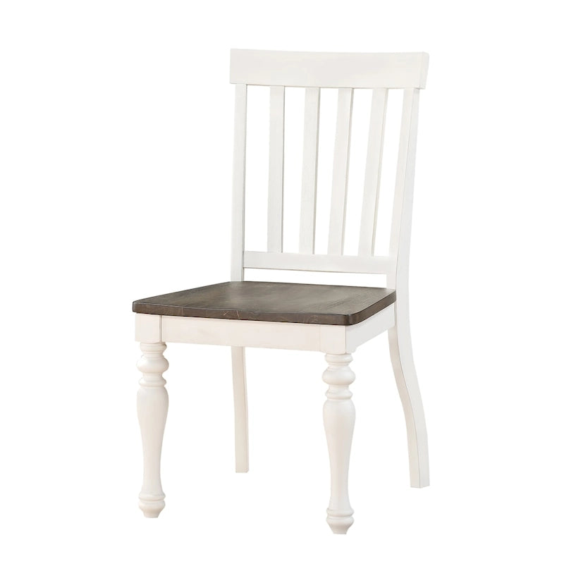 Chaises d'appoint bicolores pour maisons de campagne, lot de deux.