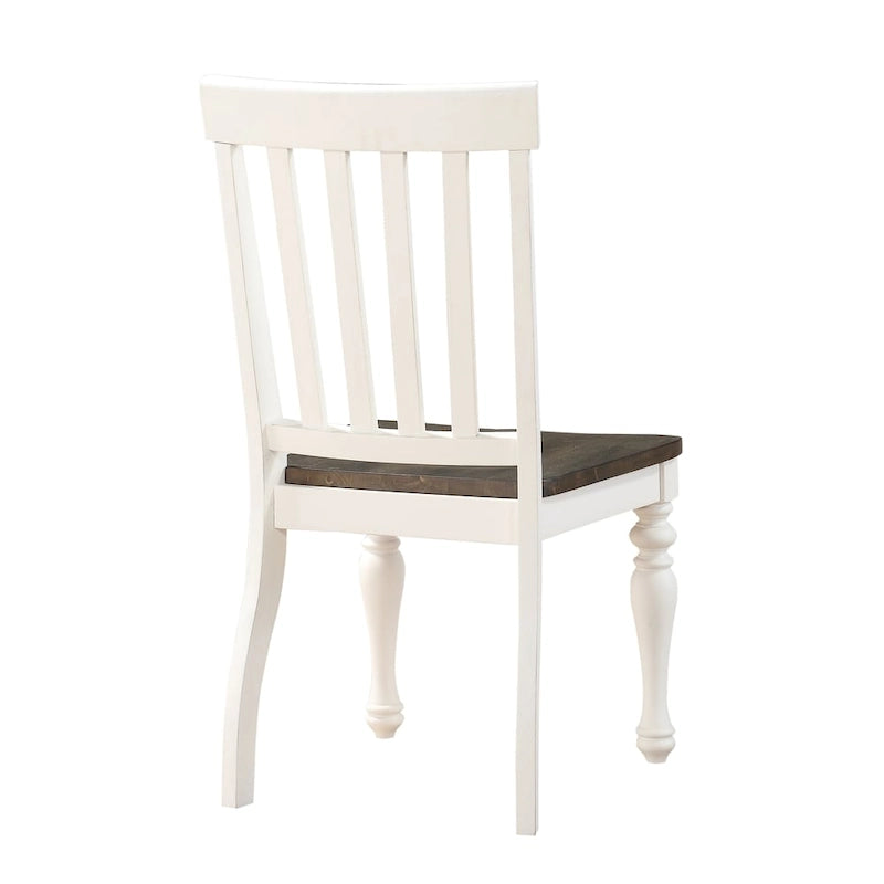 Chaises d'appoint bicolores pour maisons de campagne, lot de deux.