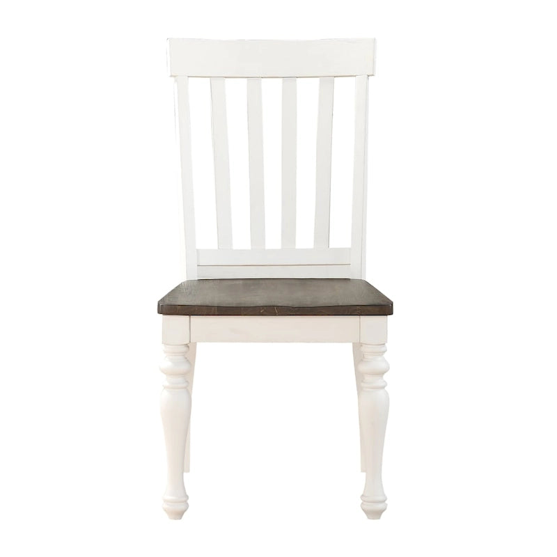 Chaises d'appoint bicolores pour maisons de campagne, lot de deux.