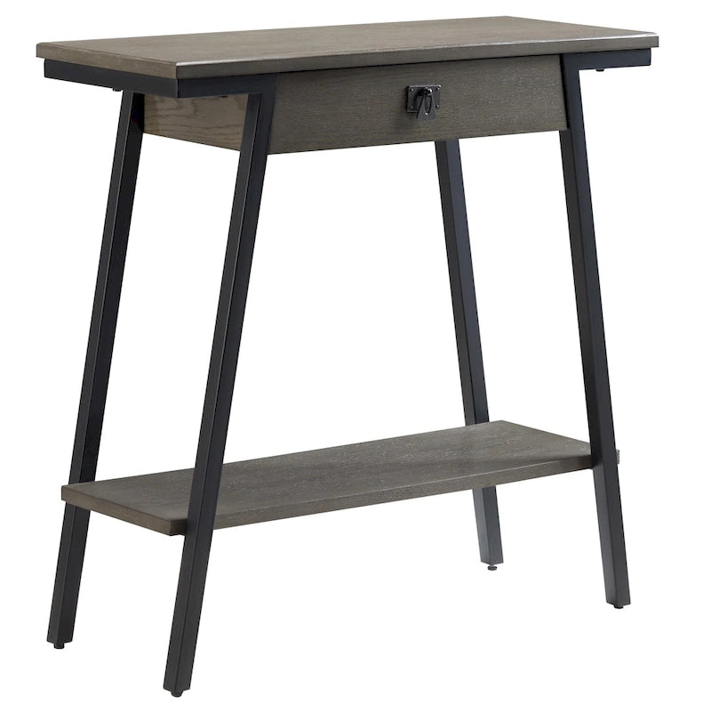 Console d'entrée en bois (avec tiroirs et cadre en métal)