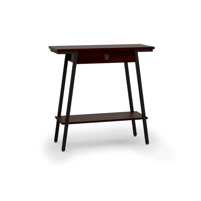 Console d'entrée en bois (avec tiroirs et cadre en métal)