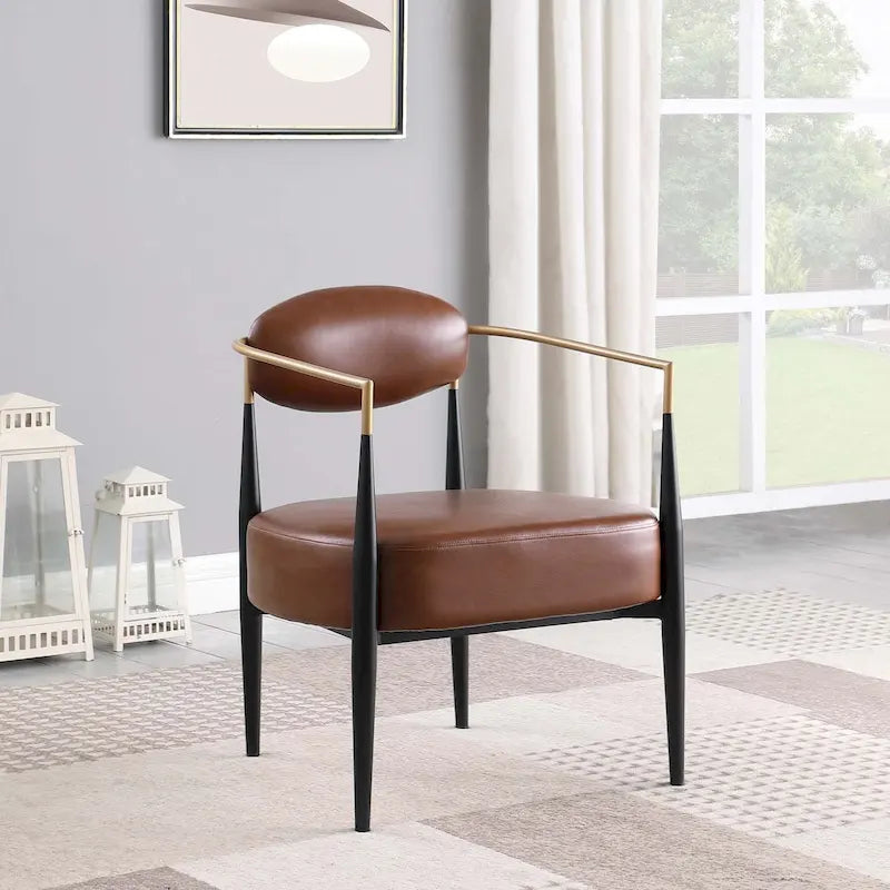 Chaise de salle à manger Boucle, chaise de salon avec coussin d'assise épais en peluche et cadre en métal élégant